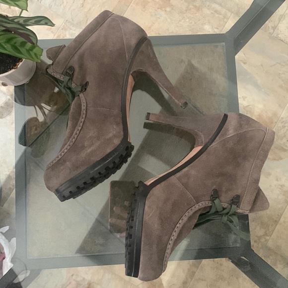 🔥1/2 of Summer Sale!🔥 ASH Poppy Suede Heeled Lace Up Bootie - Picture 3 of 12